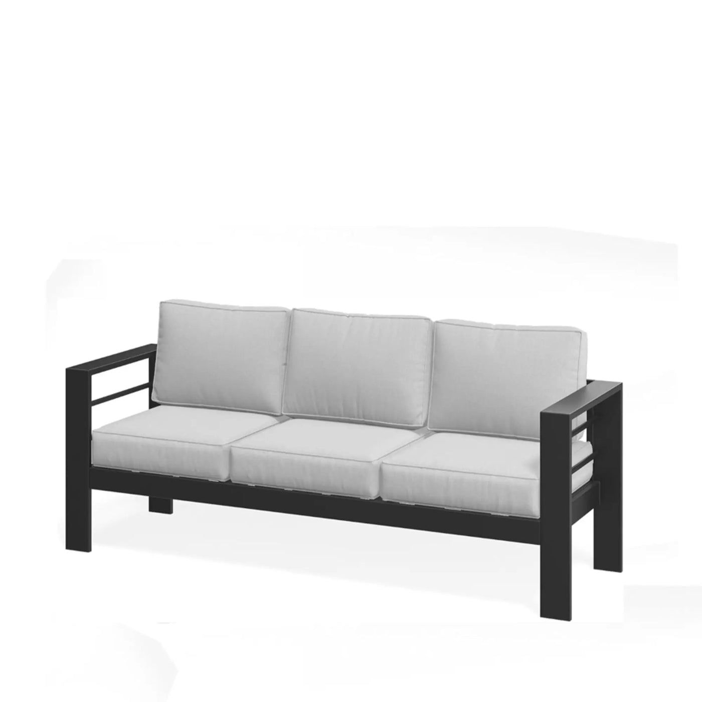 All-Weather Patio Sofa With Cushions, 3 Seat Outdoor Couch by HouseOfZazla