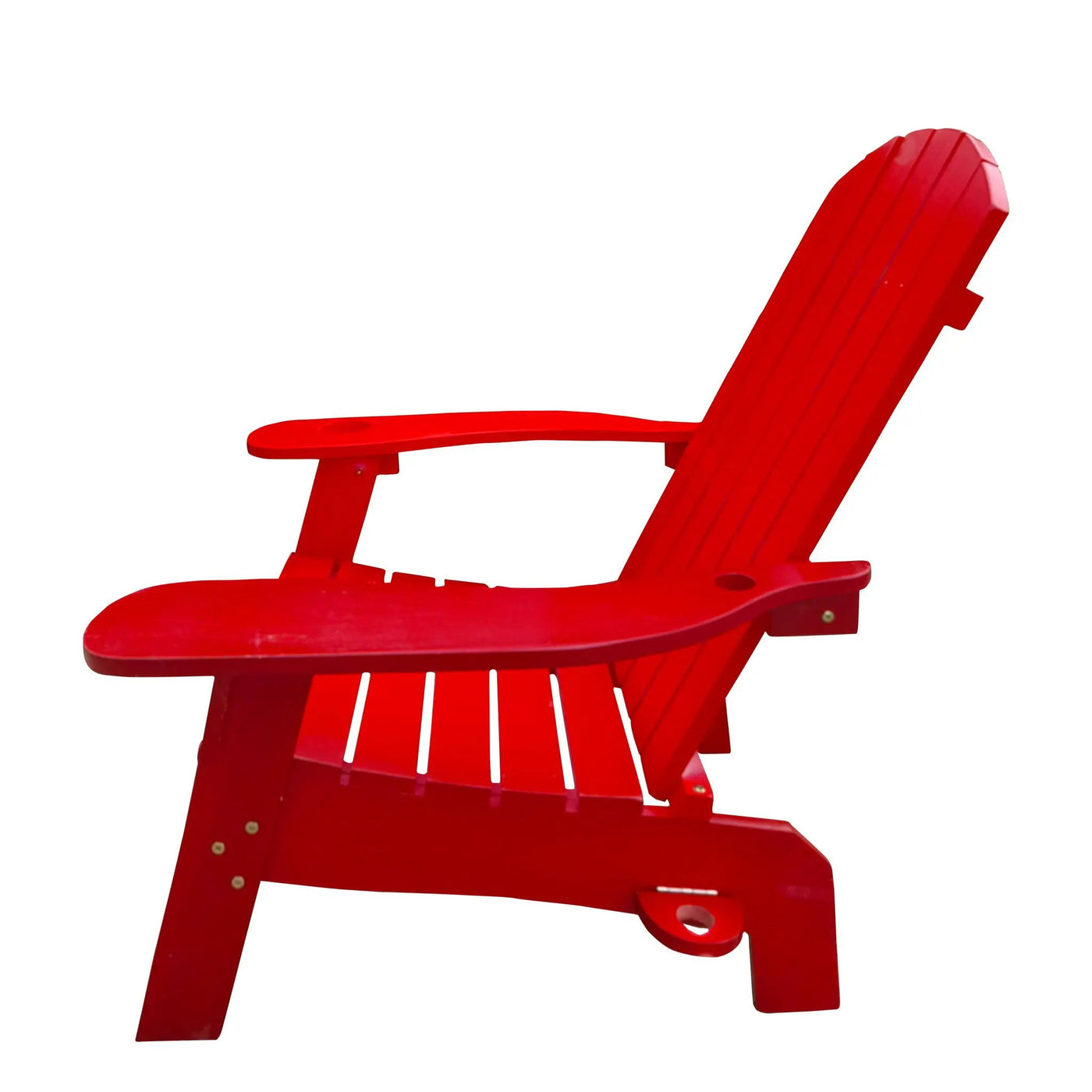 Outdoor Or Indoor Wood Adirondack Chair With An Hole To Hold Umbrella, On The Arm by HouseOfZazla