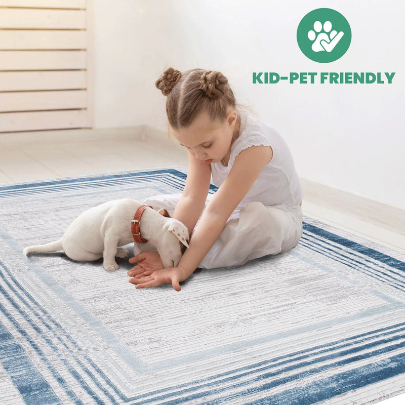 Marfi - Bordered Area Rug by HouseOfZazla