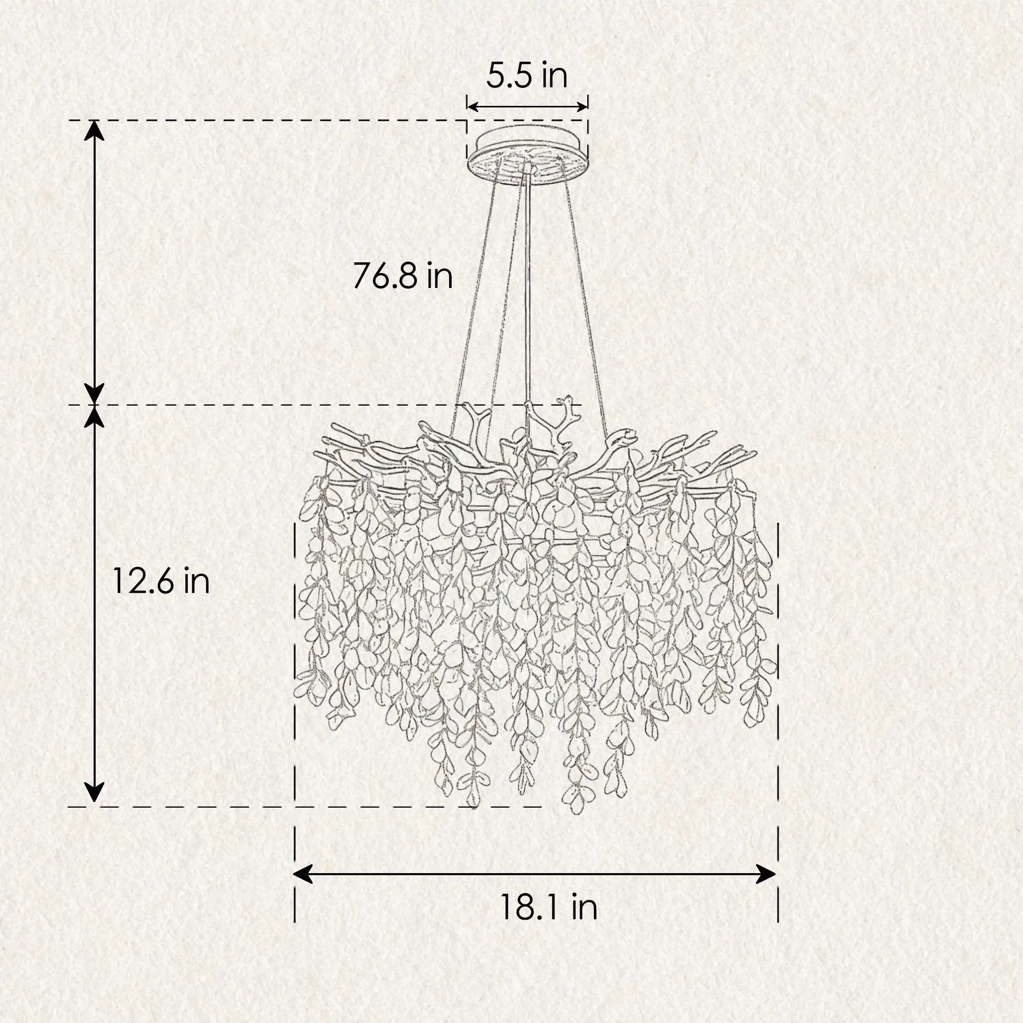 6-Light Chandelier Crystal Ceiling Lamp in Gold by HouseOfZazla