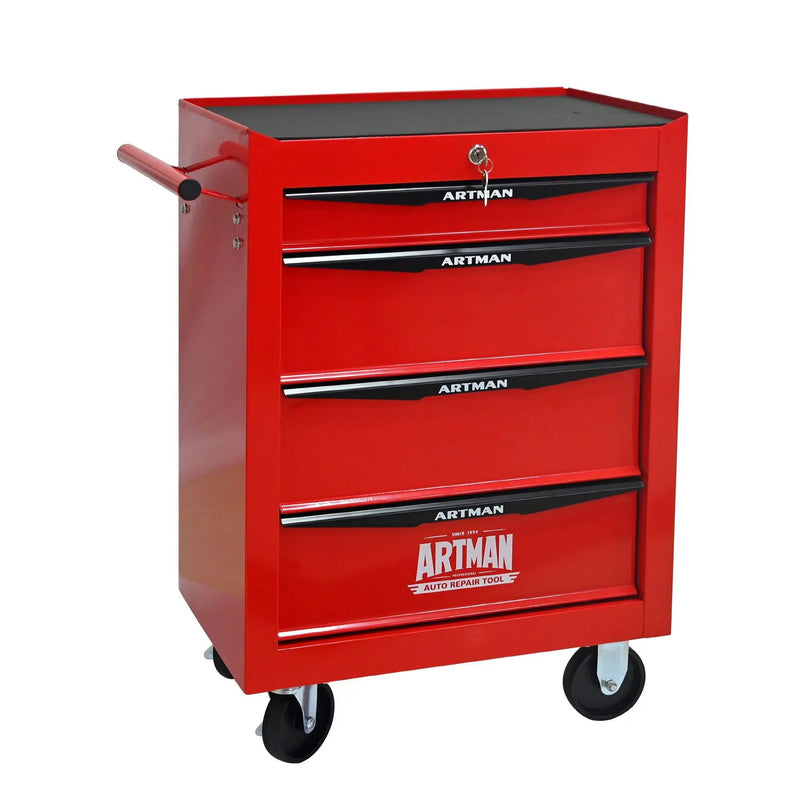 Rolling Metal Tool Chest With Drawers, Steel Storage Cabinet With Ball Bearing Slides by HouseOfZazla