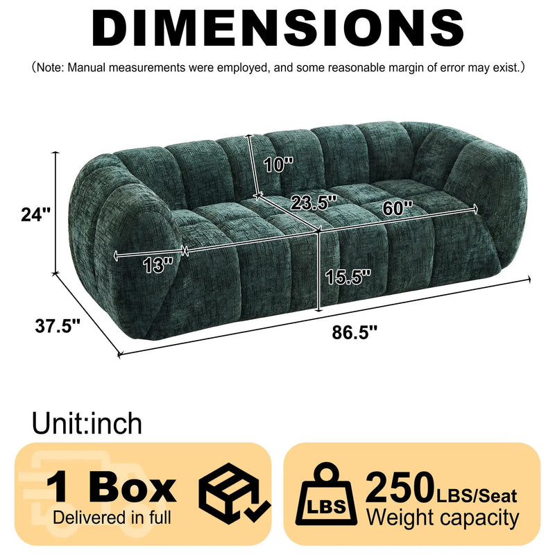 Modern Sofa With Piano Key Backrest by HouseOfZazla