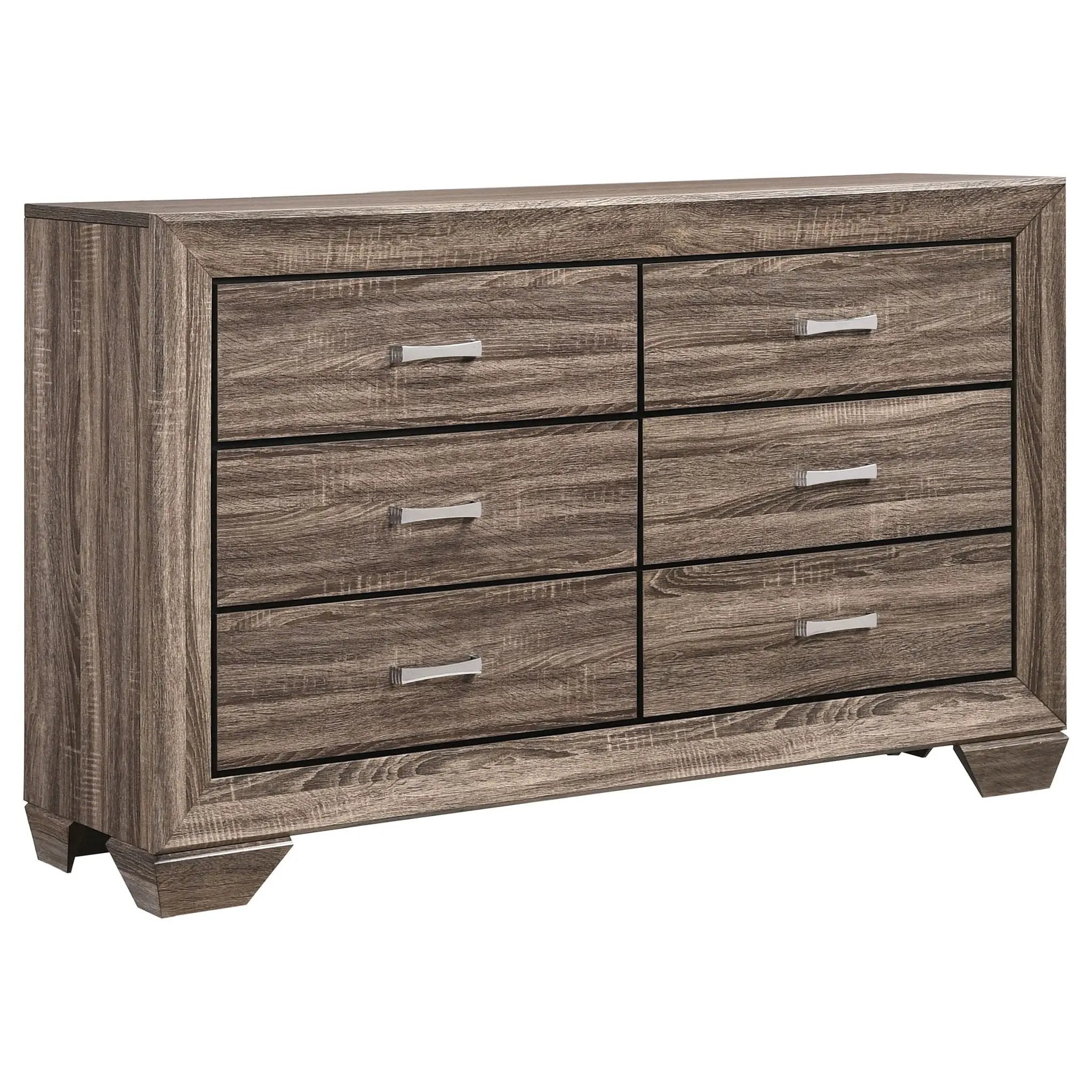 Kauffman 4-piece Eastern King Bedroom Set Washed Taupe by Unique Piece Furniture
