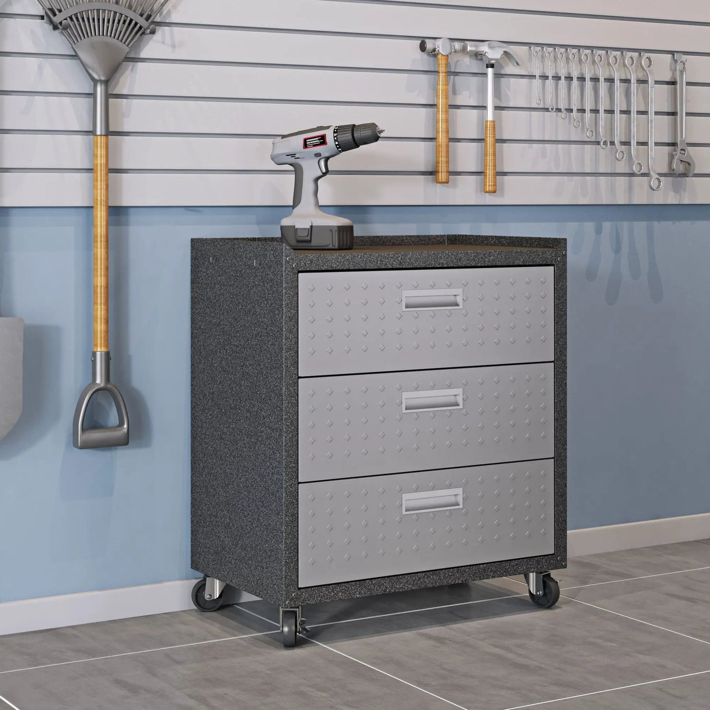Fortress -3 Drawer Rolling Garage Cabinet by HouseOfZazla