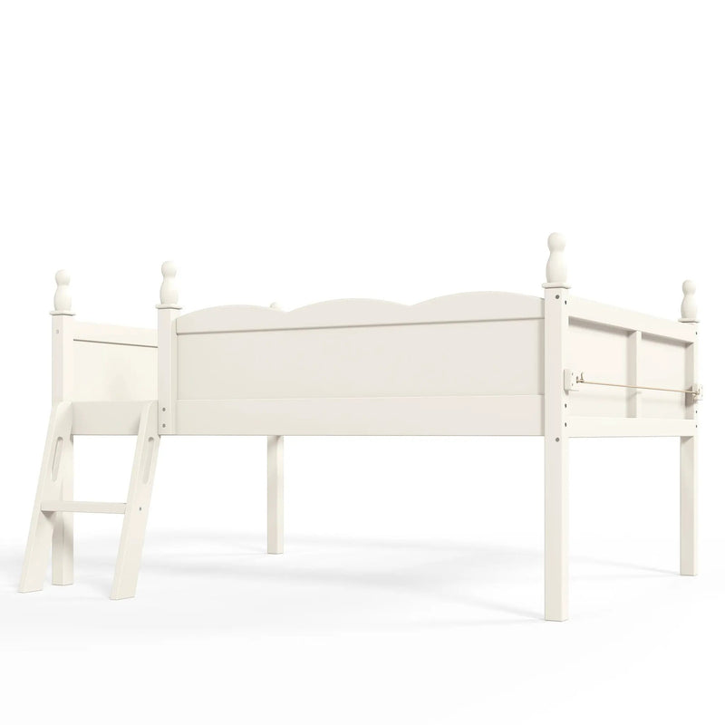 Full Size Low Loft Bed with Full-Length Guardrails by HouseOfZazla