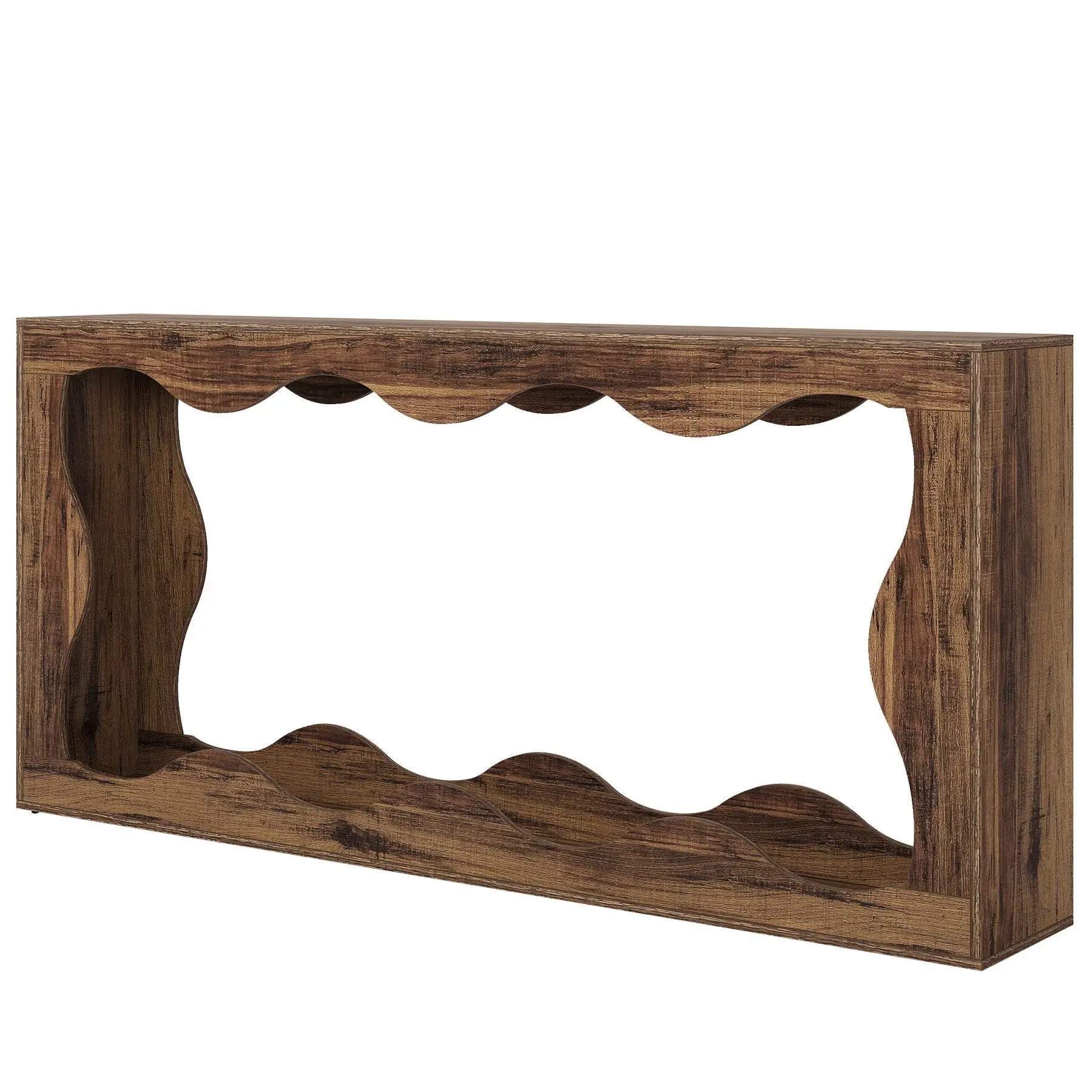 Console Table With Storage, Narrow Entryway Stand For Living Hallway - Light Brown by HouseOfZazla