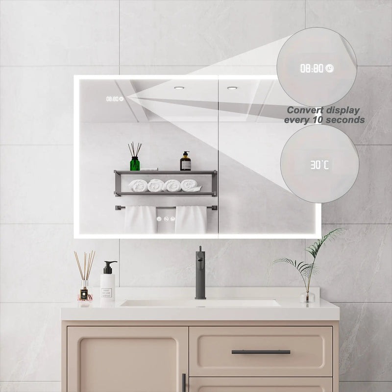 Bathroom Medicine Cabinet With Lights, LED Medicine Cabinet With Mirror, Lighted Medicine Cabinet With Defogger by Unique Piece Furniture