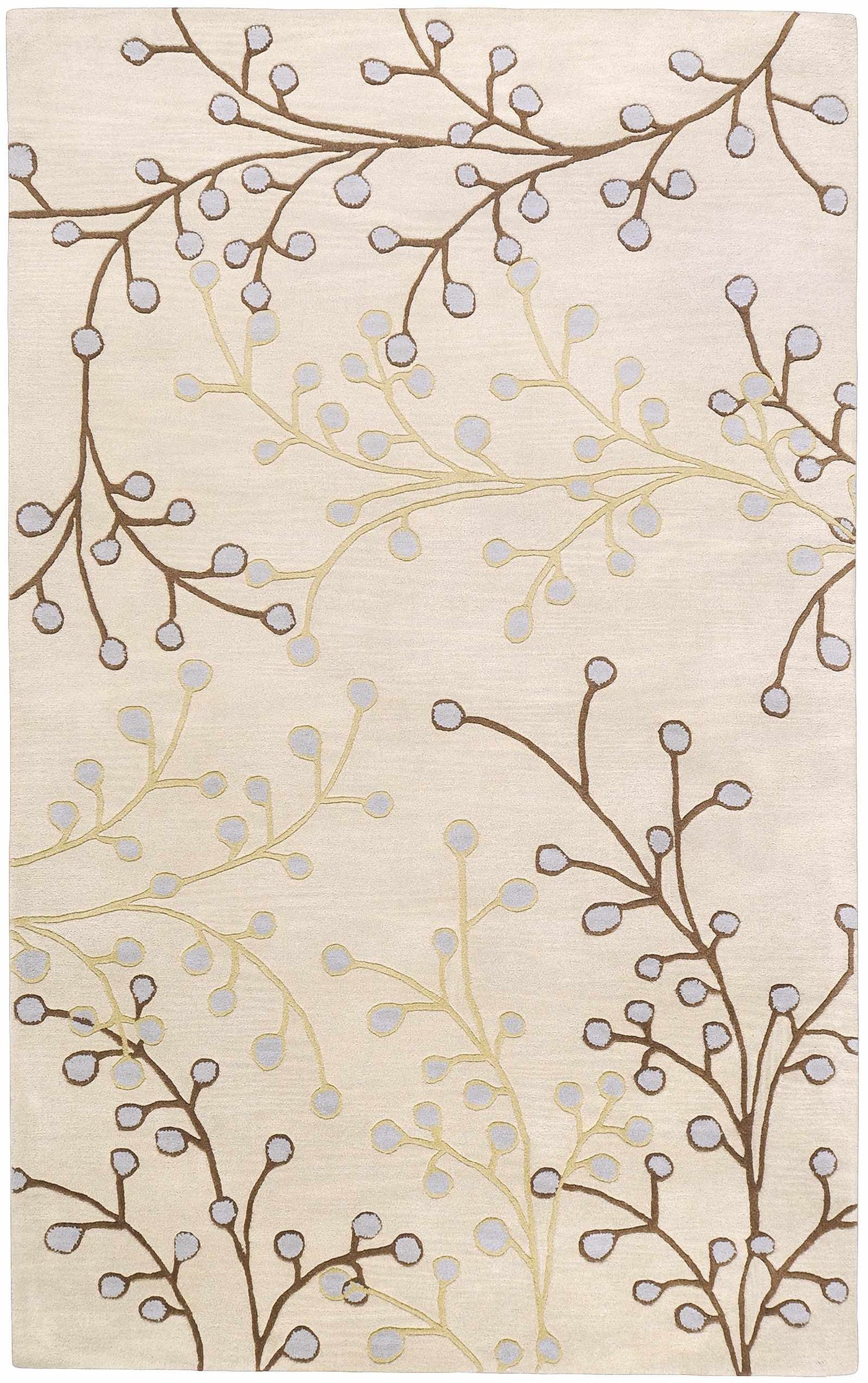 Elsu Beige&Gray Wool Rug by Boutique Rugs