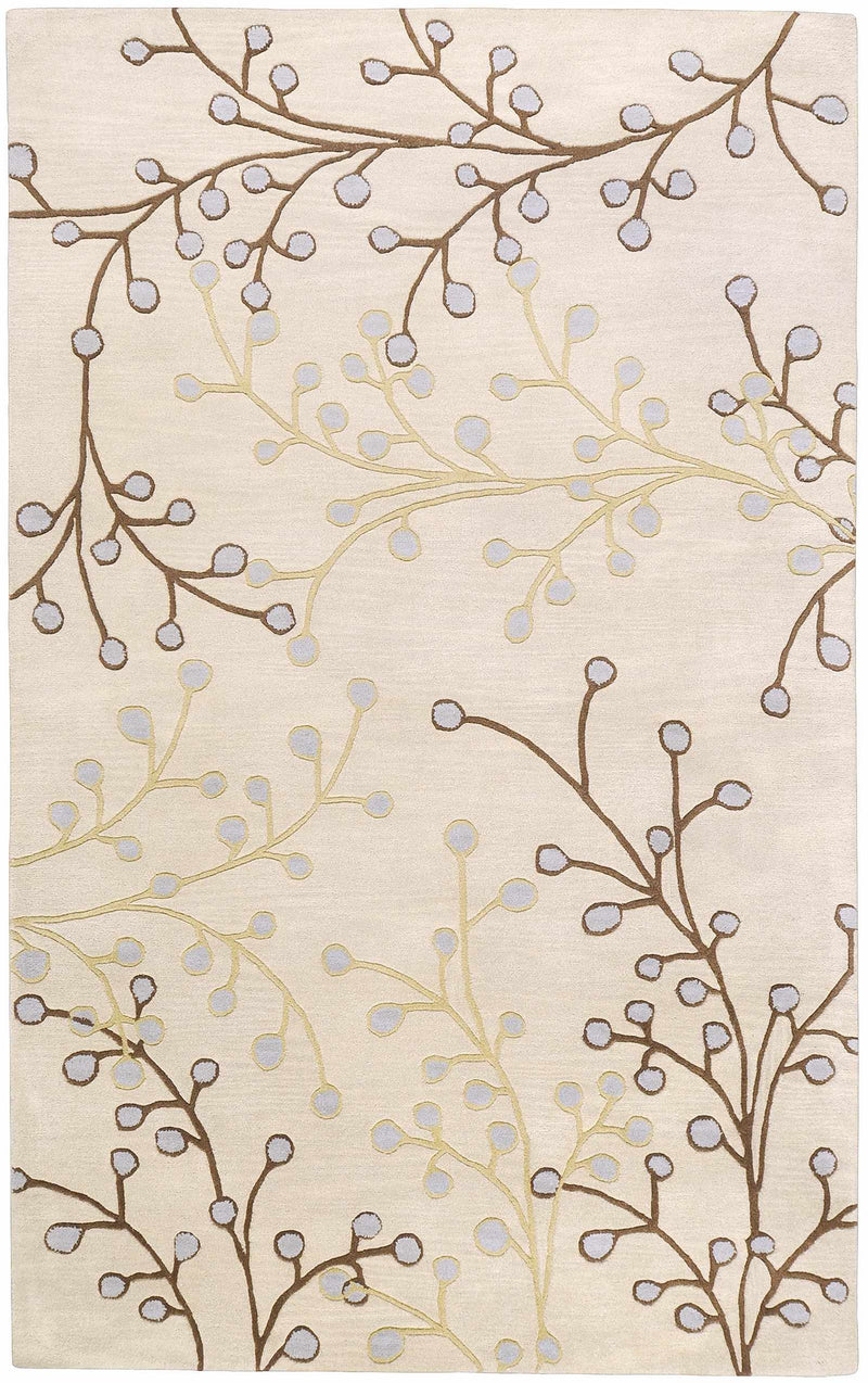 Elsu Beige&Gray Wool Rug by Boutique Rugs