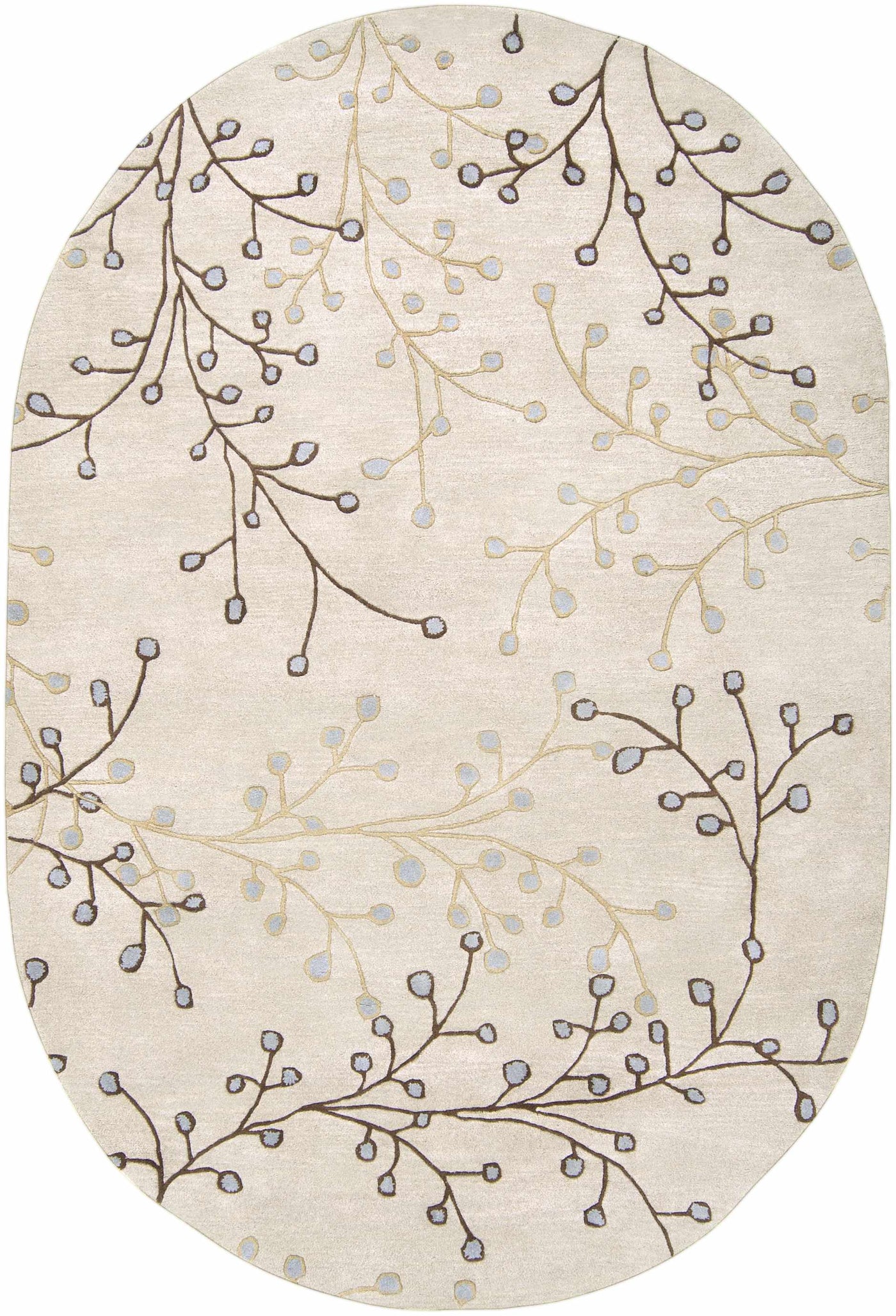 Elsu Beige&Gray Wool Rug by Boutique Rugs
