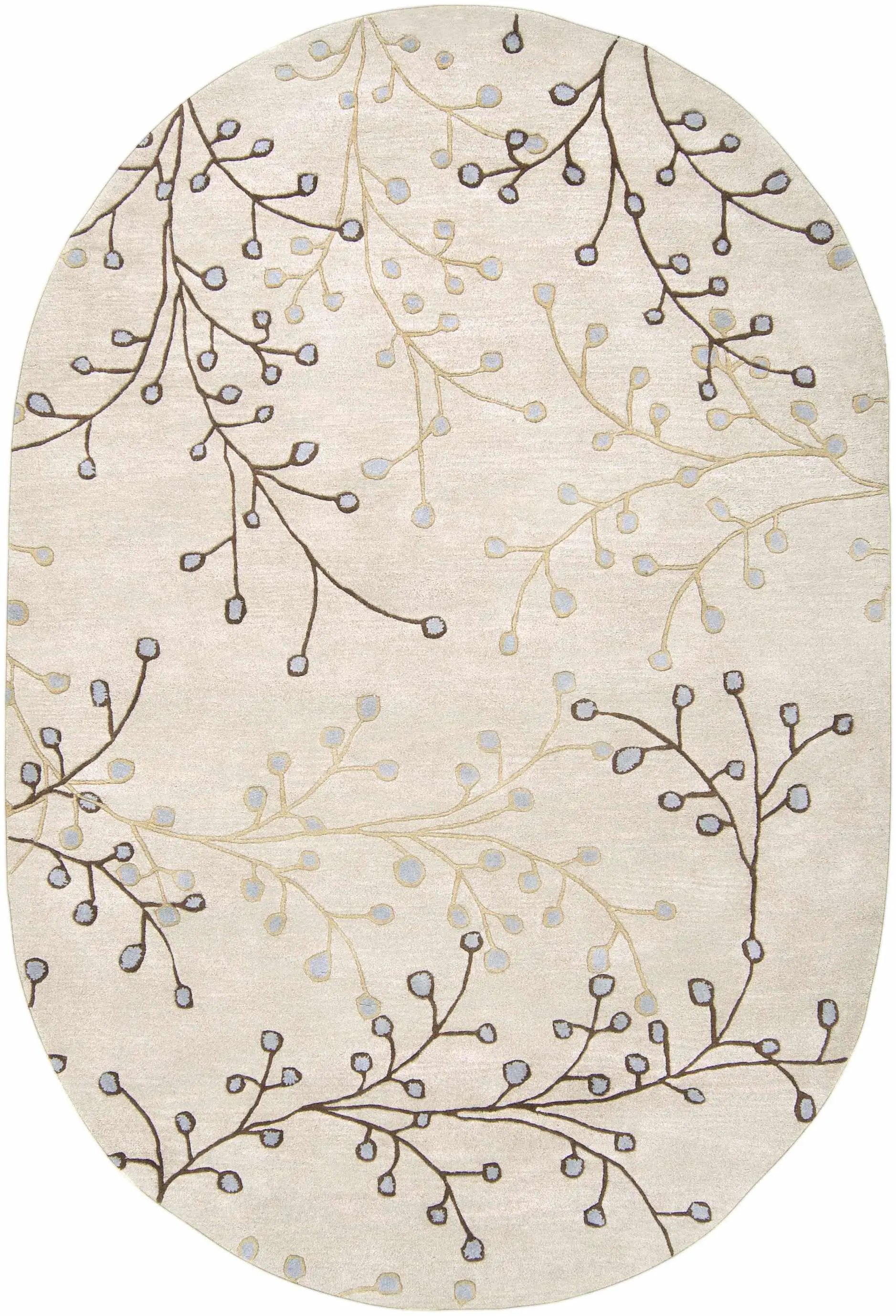 Elsu Beige&Gray Wool Rug by Boutique Rugs