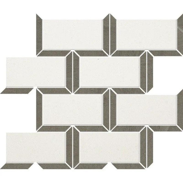 Champagne, Bosphorus Honed Cascade Limestone Mosaics 9 5/8x11 13/16