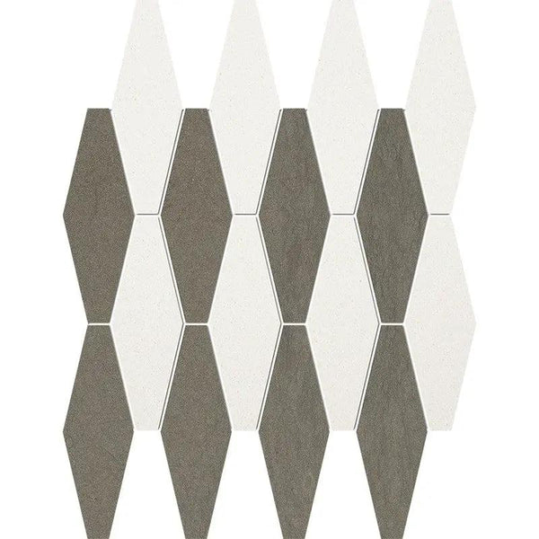 Champagne, Bosphorus Honed Rhomboid Blend Limestone Mosaics 11x14 15/16