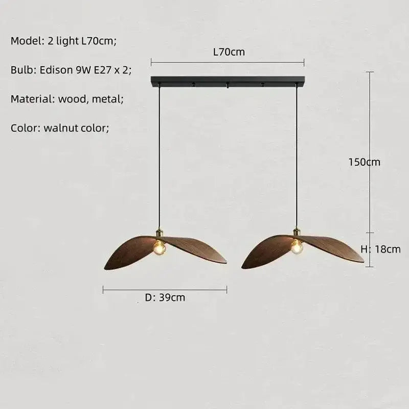 Chandelier - Modern Walnut Pendant by House Of Avana