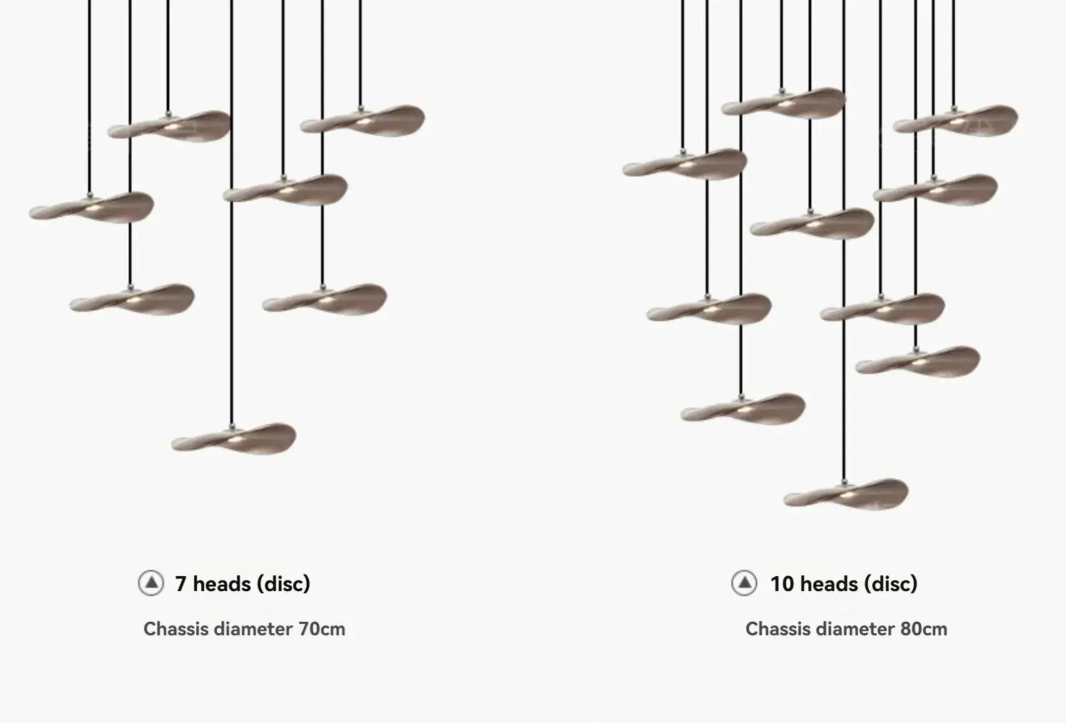 Chandelier - Multi-head Walnut by House Of Avana