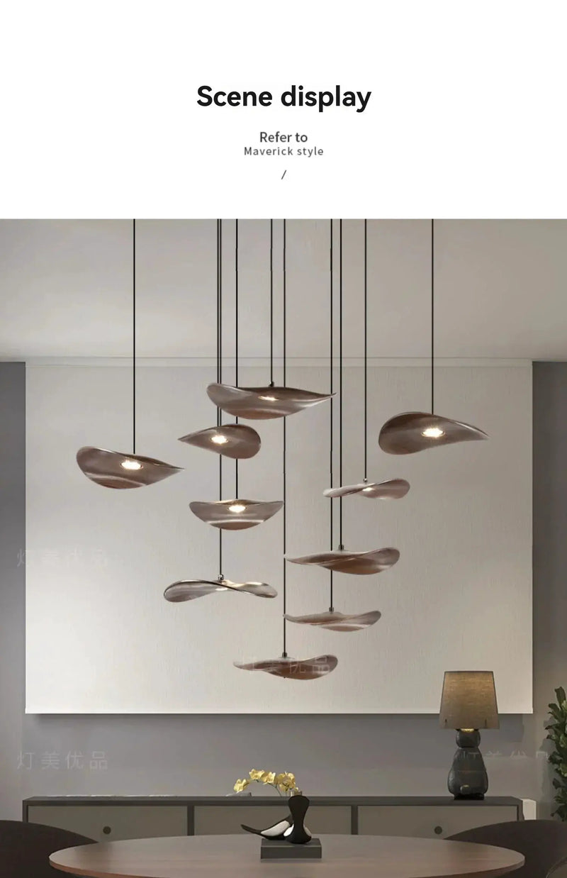 Chandelier - Multi-head Walnut by House Of Avana