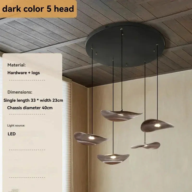 Chandelier - Multi-head Walnut by House Of Avana