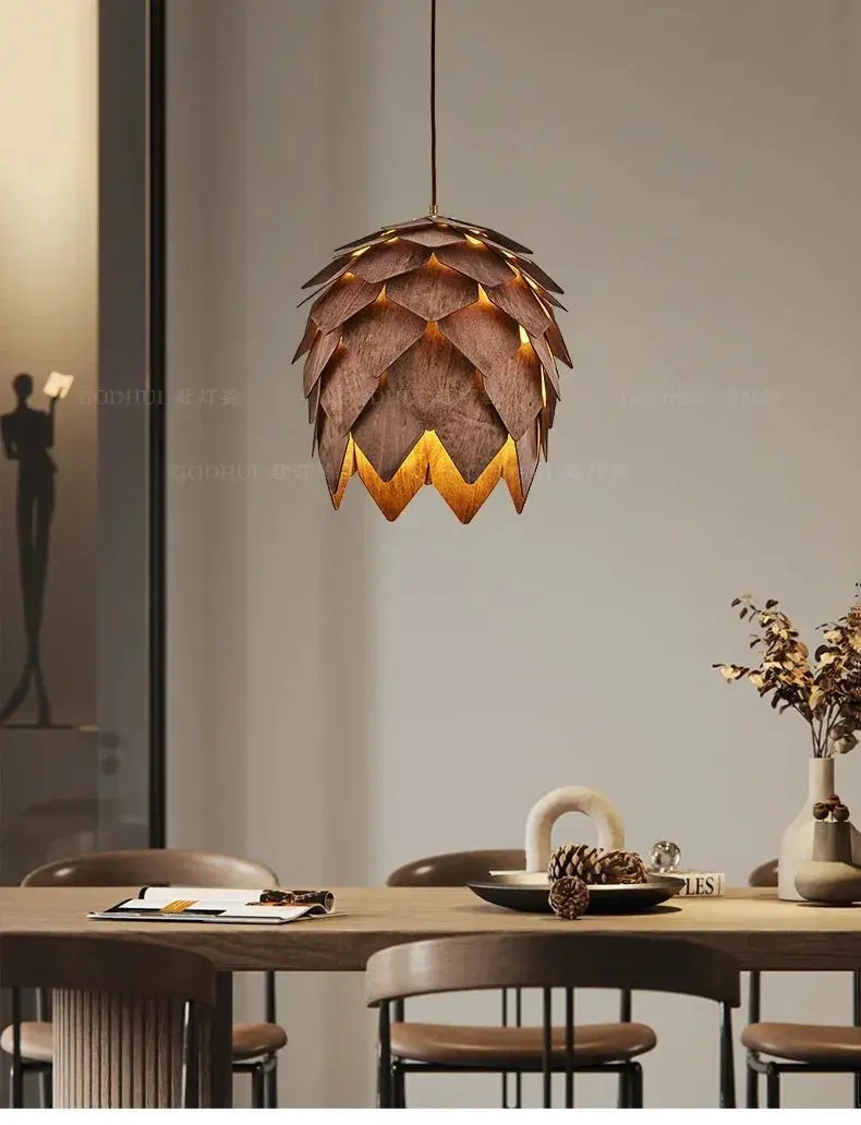 Chandelier - Retro Walnut Pendant by House Of Avana