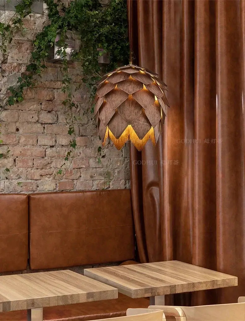 Chandelier - Retro Walnut Pendant by House Of Avana