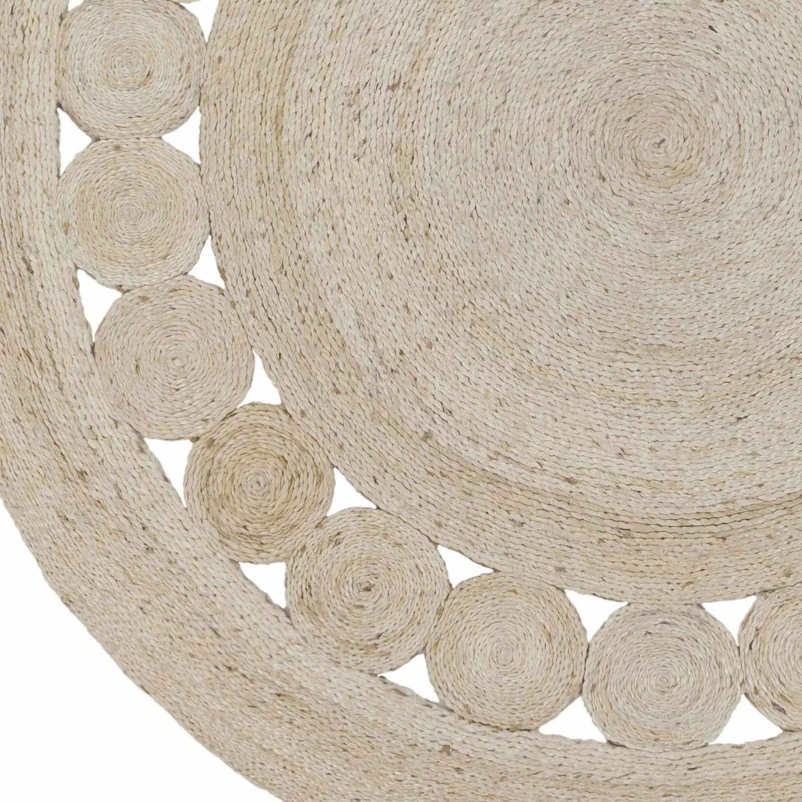 Stafford Bleached Jute Round Rug - Clearance by Boutique Rugs