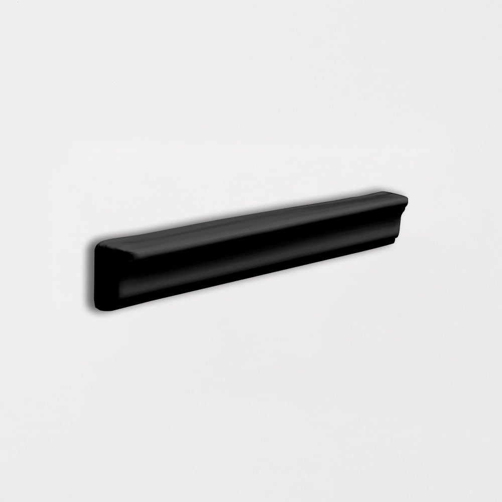 Midnight Glossy Finish Trim Ceramic Moldings 1x6 Ceramic Glossy 2x8 Moldings