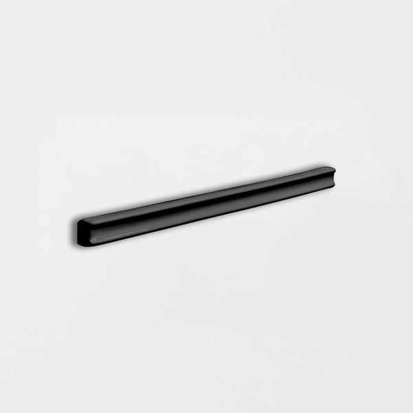 Midnight Glossy Pencil Trim Ceramic Moldings 5/8x6