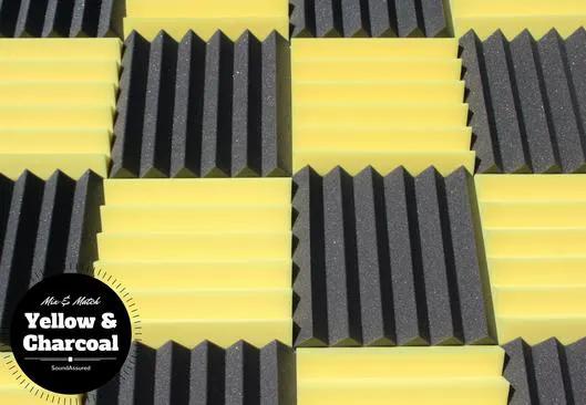 Easy Mount Acoustic Foam Kit - 12x12x2" Acoustic Foam Panels With Adhesive - Wedge Style - 4 Pack by SoundAssured