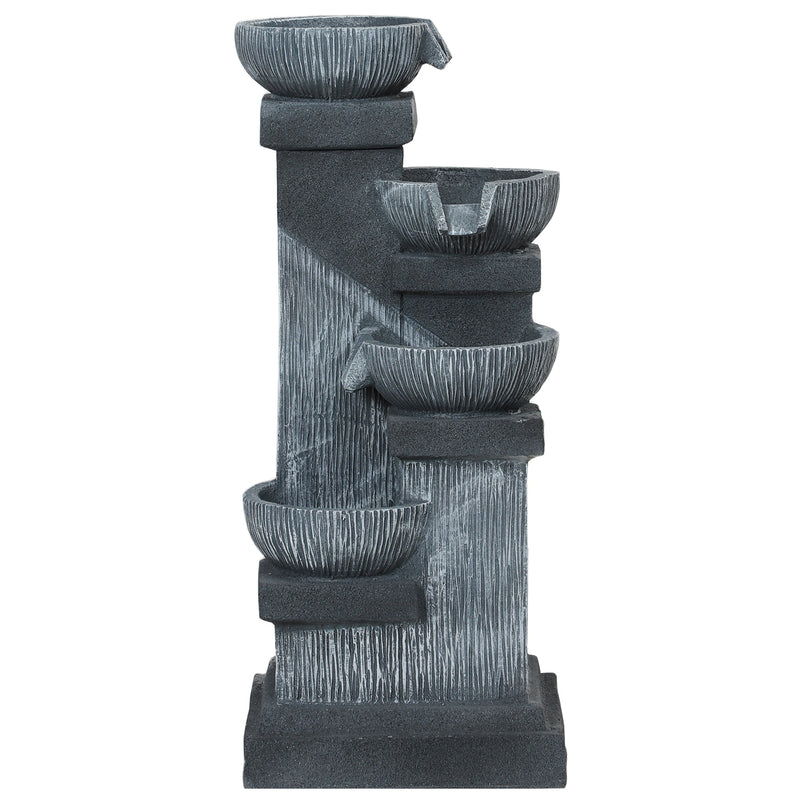 Resin Tiered Outdoor Fountain 4 Bowl Two Tone, photo 10 of 10