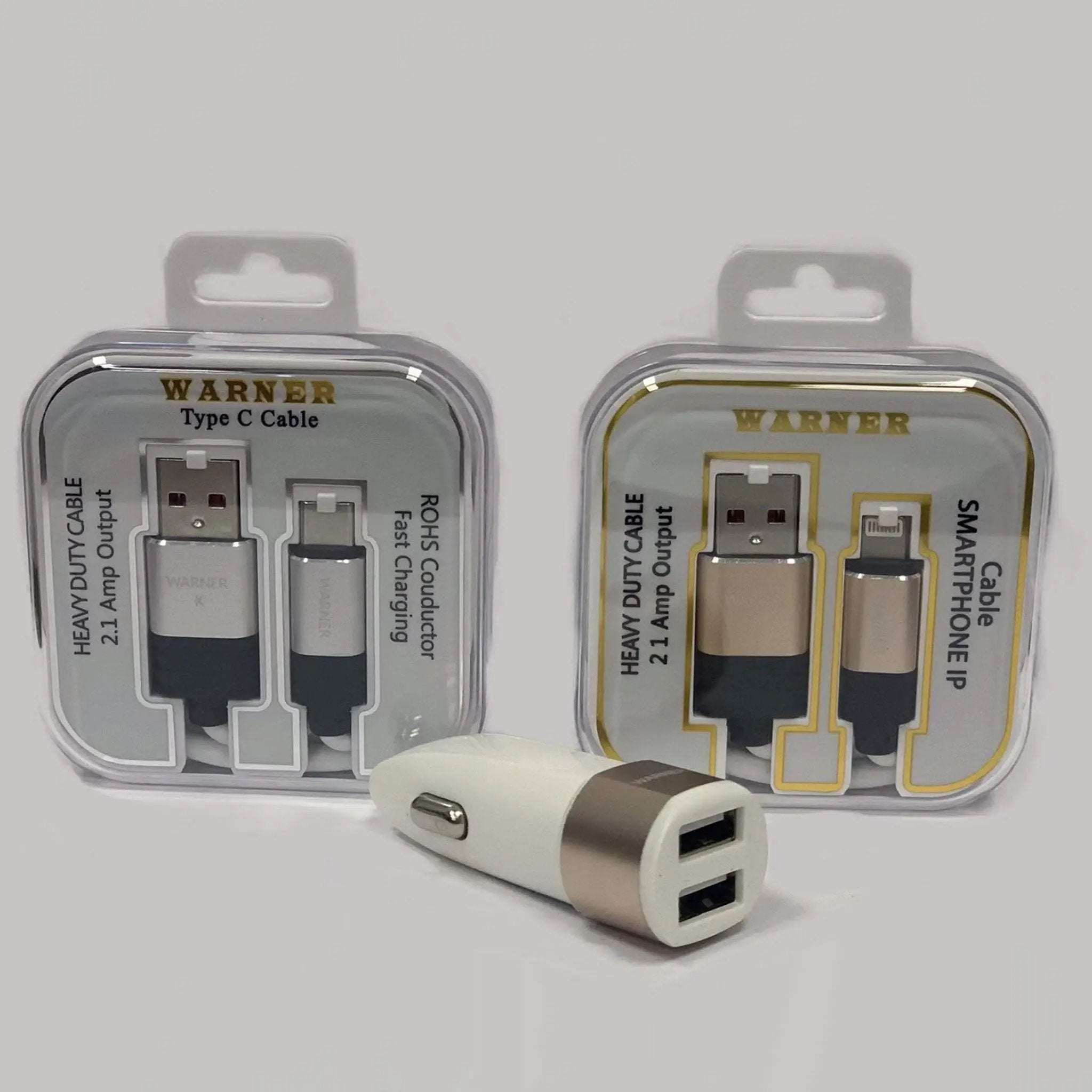Warner Deluxe Royal Micro Charging and Data Cable - Compatible with Android, Samsung, Galaxy, Motorola, HTC, LG, BlackBerry, Nokia, Kyosera, Sony - Color Blue/Black by Selzalot