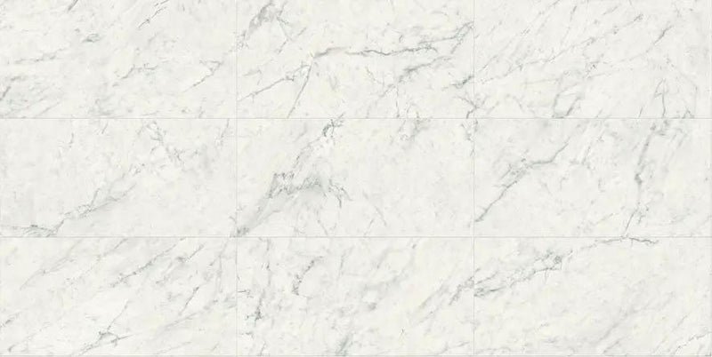 Charme Evo Michelangelo Extra White Covebase Marble Look Porcelain Moldings 6x12 by landmarkceramics