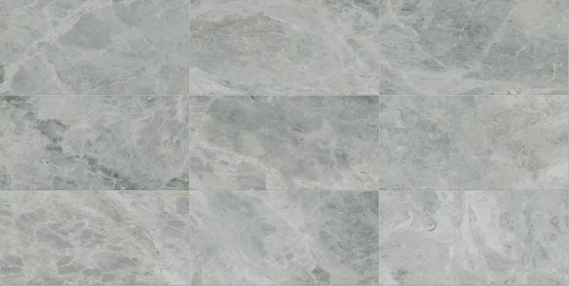 Charme Evo Pearl Grey Bullnose Marble Look Porcelain Moldings 3x24 by landmarkceramics