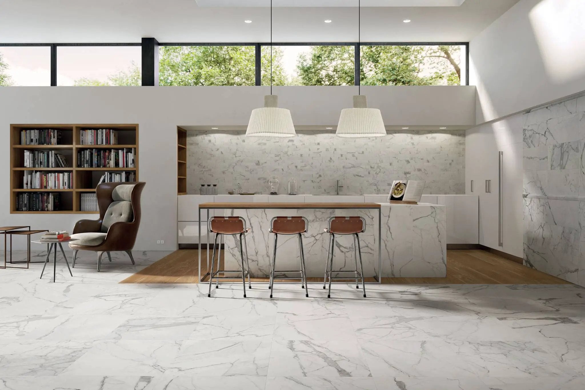 Emotion Relax Beige Wood Look Porcelain Tiles 8x40 by landmarkceramics