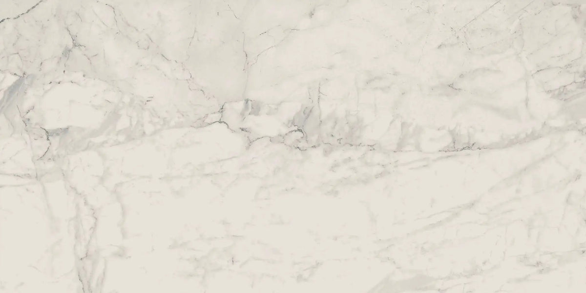 Charme Veined Statuario Marble Look Porcelain Tiles 24x48 by landmarkceramics