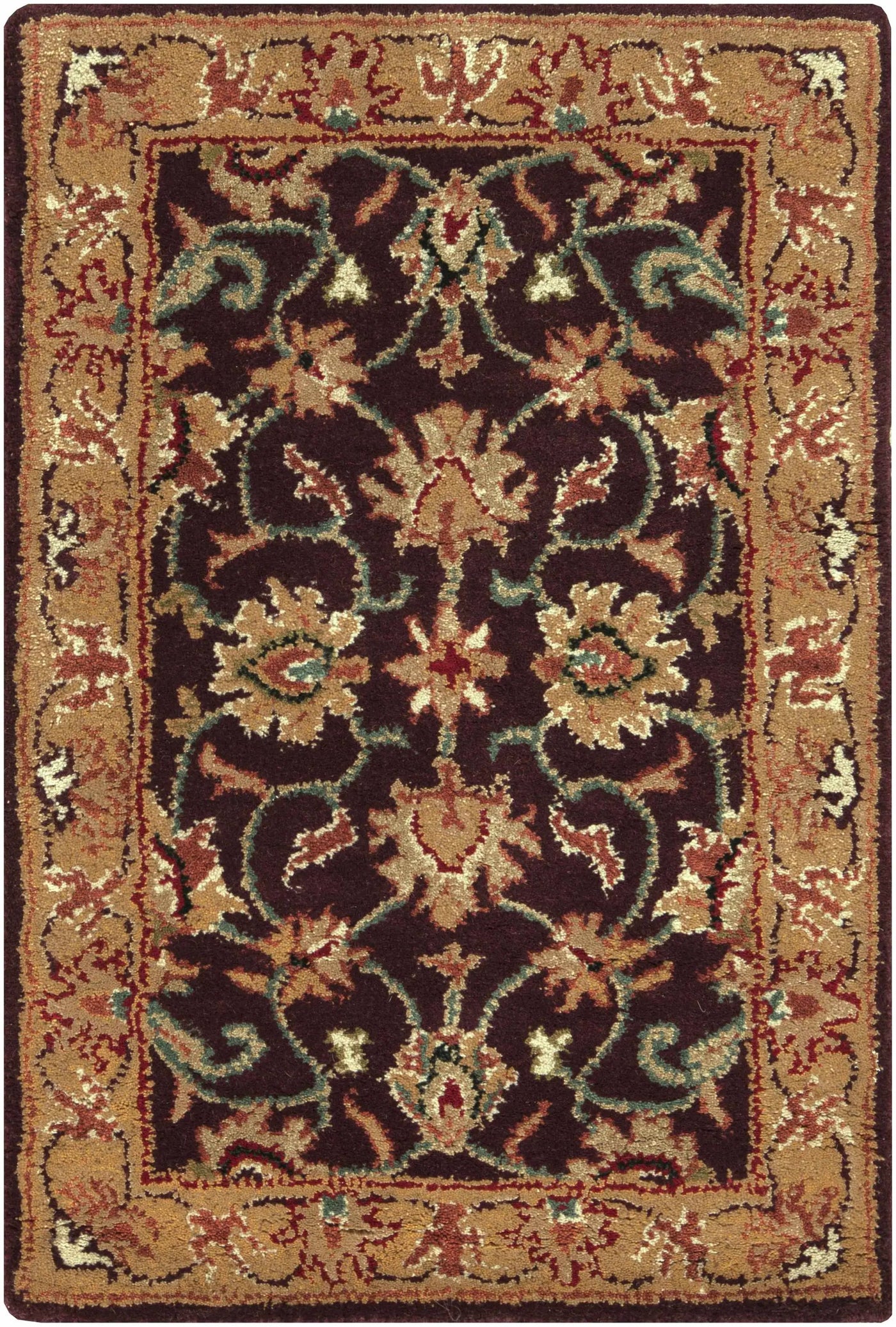 Cherryfield Burgundy 1024 Wool Area Rug by Boutique Rugs