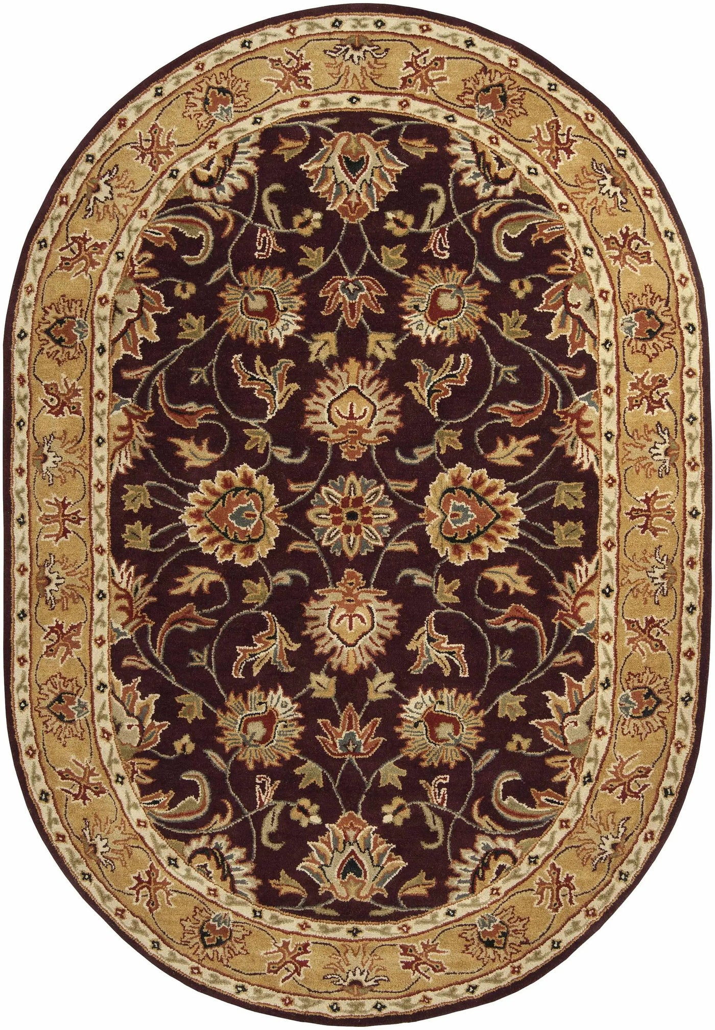 Cherryfield Burgundy 1024 Wool Area Rug by Boutique Rugs