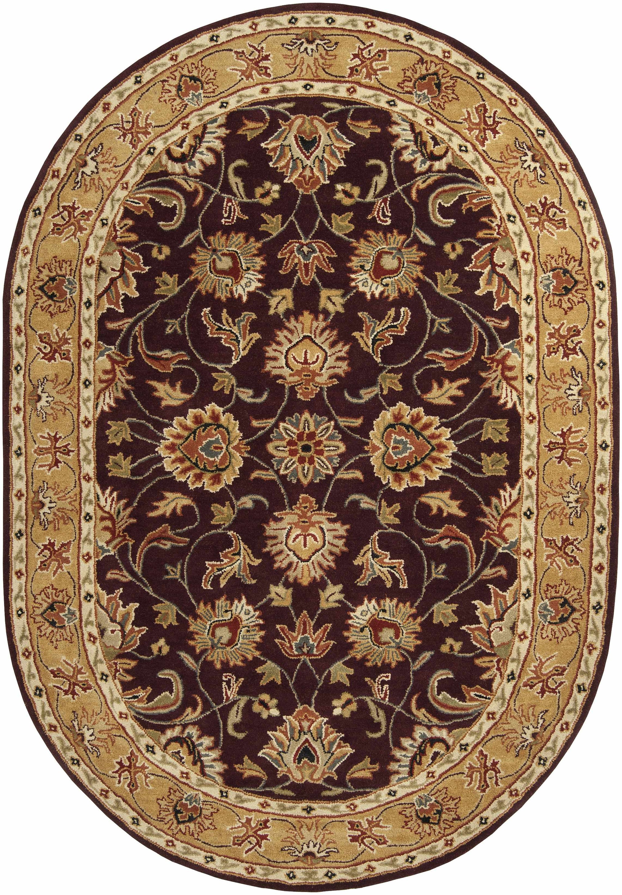 Cherryfield Burgundy 1024 Wool Area Rug by Boutique Rugs