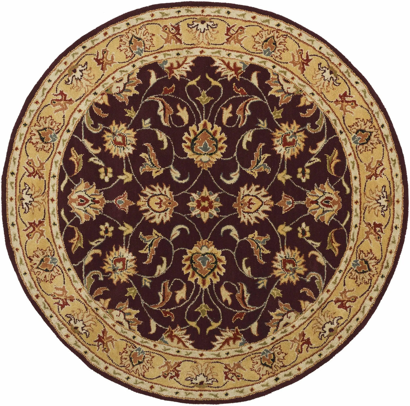 Cherryfield Burgundy 1024 Wool Area Rug by Boutique Rugs