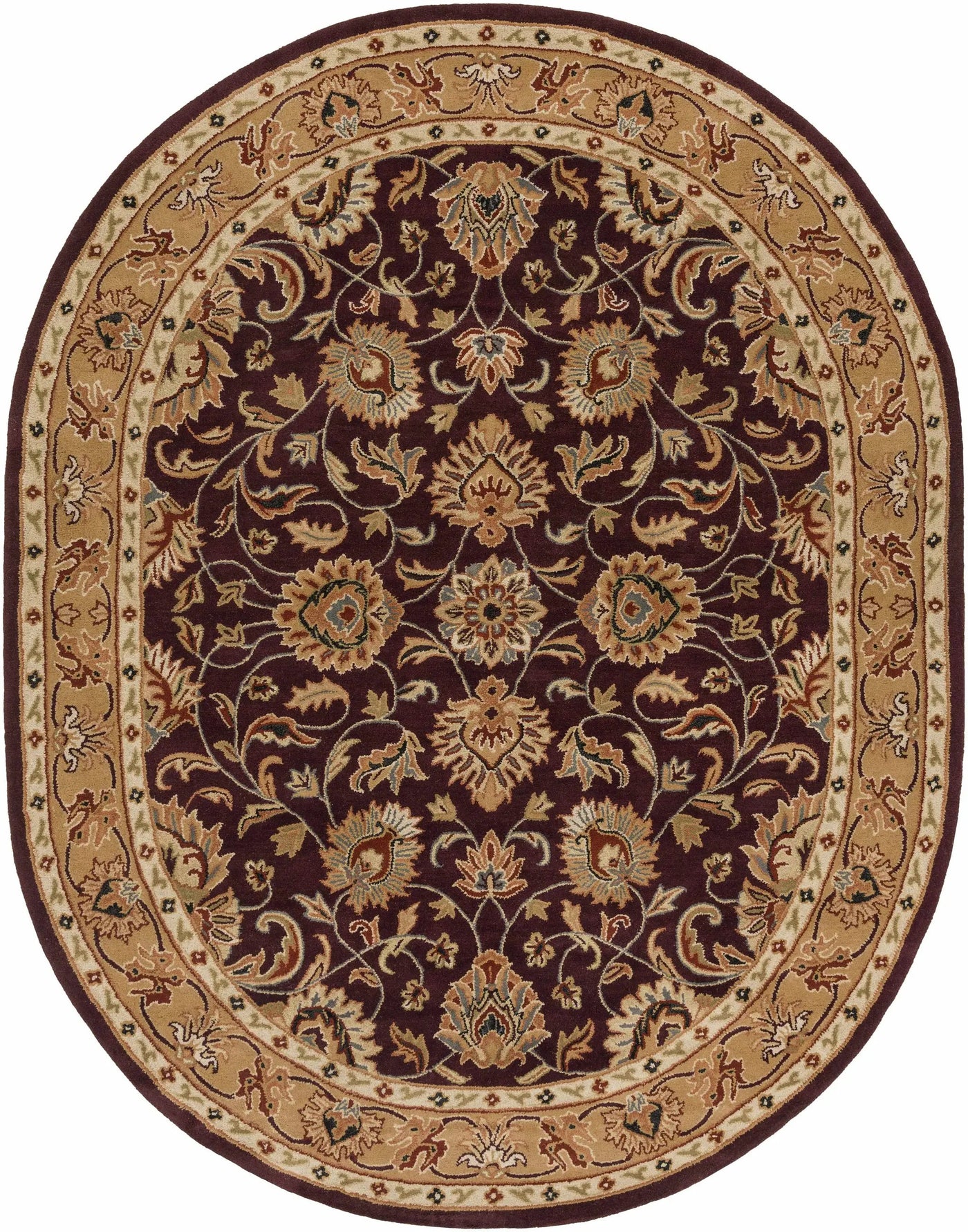 Cherryfield Burgundy 1024 Wool Area Rug by Boutique Rugs