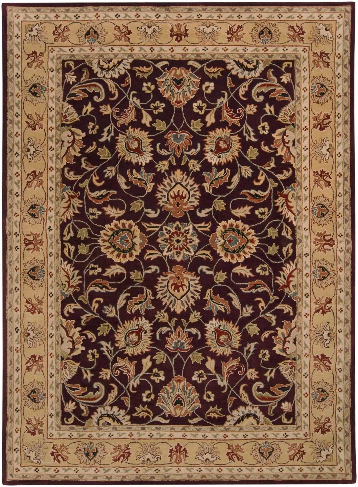 Cherryfield Burgundy 1024 Wool Area Rug by Boutique Rugs