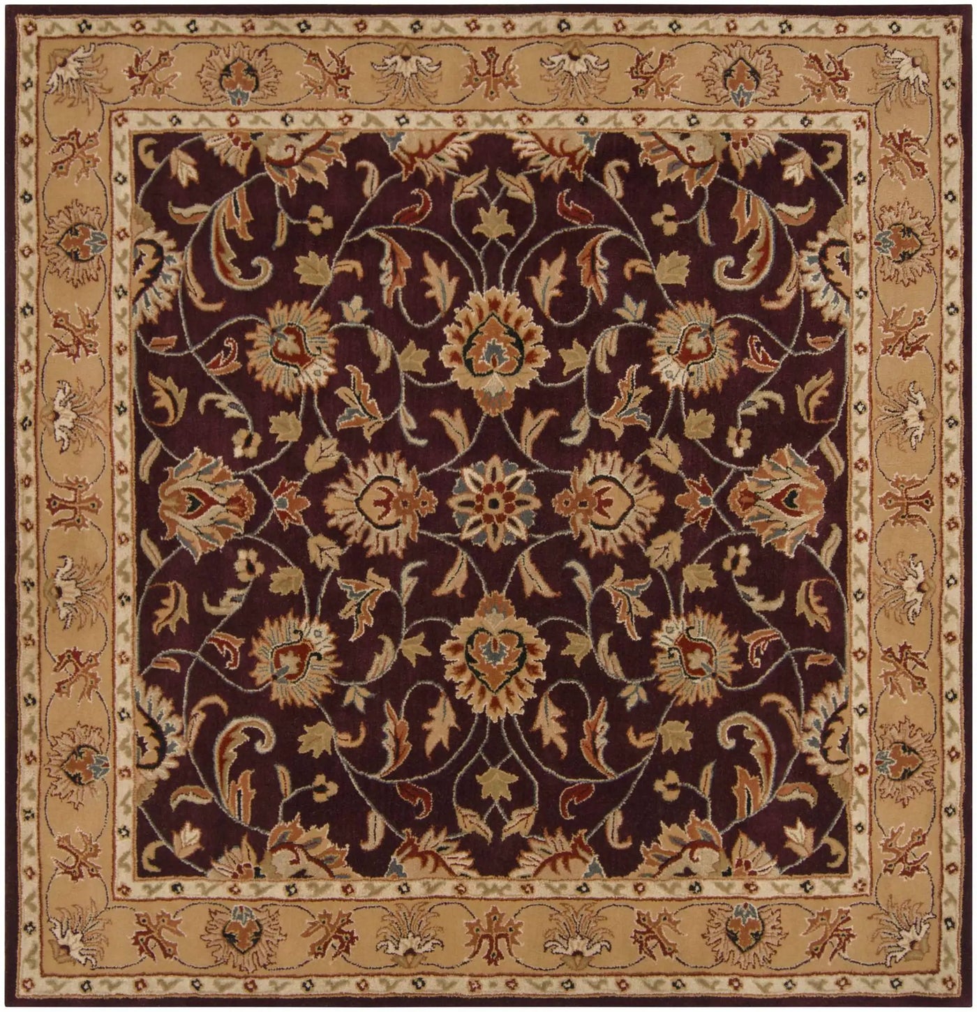 Cherryfield Burgundy 1024 Wool Area Rug by Boutique Rugs