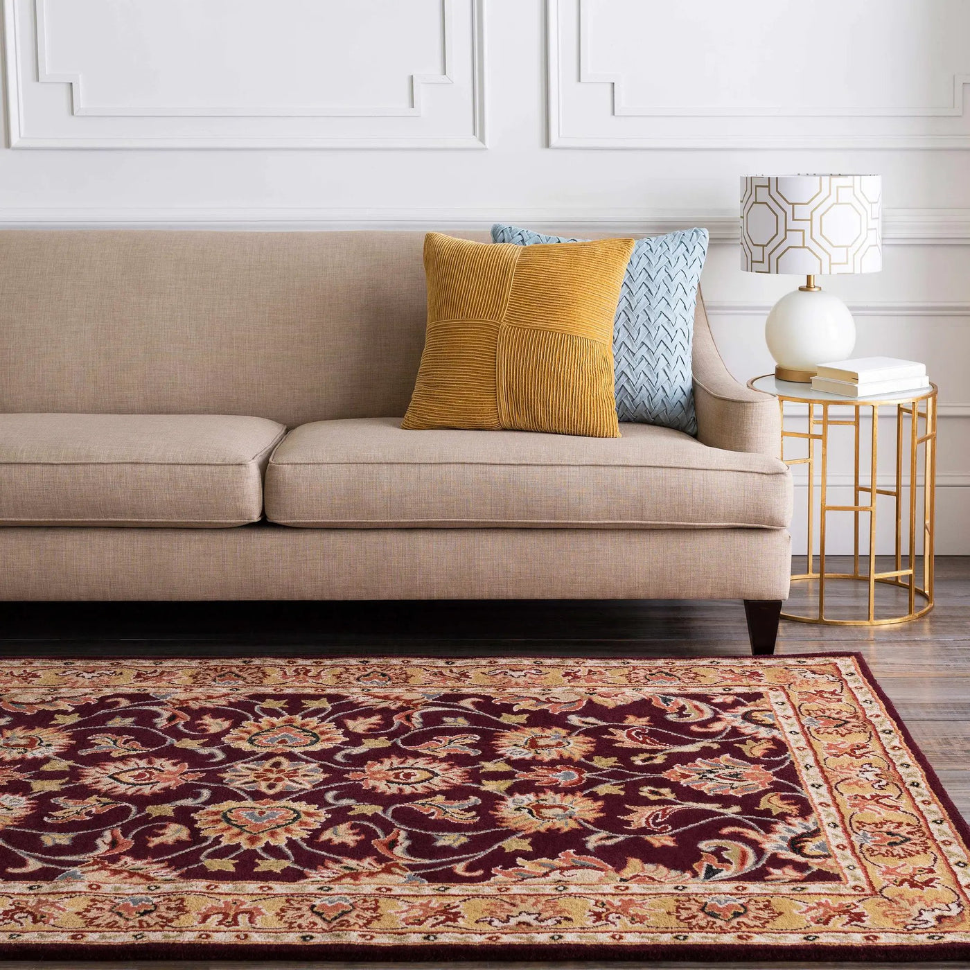 Cherryfield Burgundy 1024 Wool Area Rug by Boutique Rugs