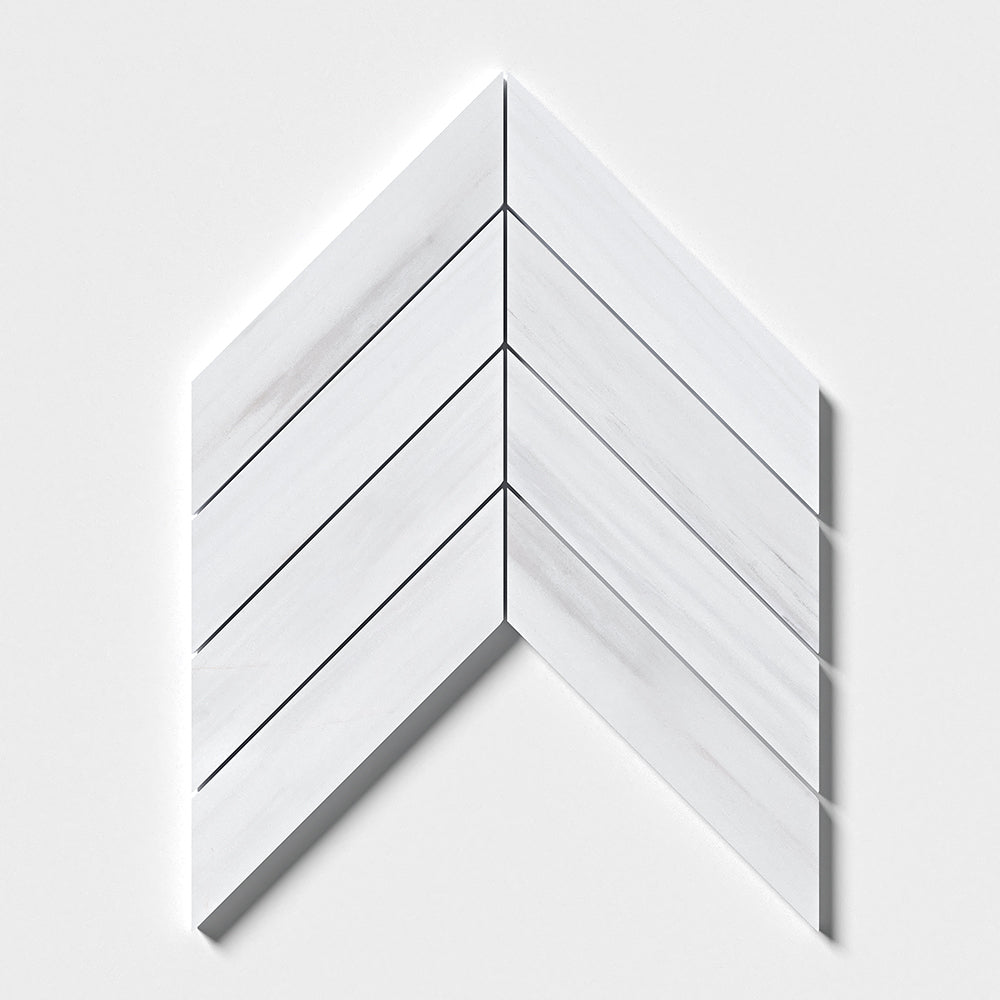 Bianco Dolomiti Polished Chevron Waterjet Marble Waterjet Mosaics 13x10 Marble Polished 14x14 Waterjet Mosaics