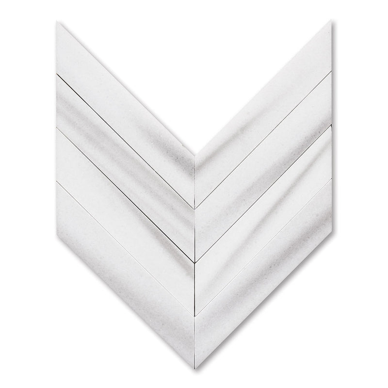 Mink White Polished Chevron Waterjet Marble Mosaics 13x10 Marble Polished 14x14 Mosaics