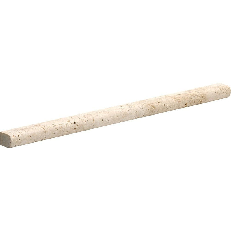 Chiaro Honed Pencil Liner Travertine Moldings 1/2x12 Travertine Honed 2x12 Moldings