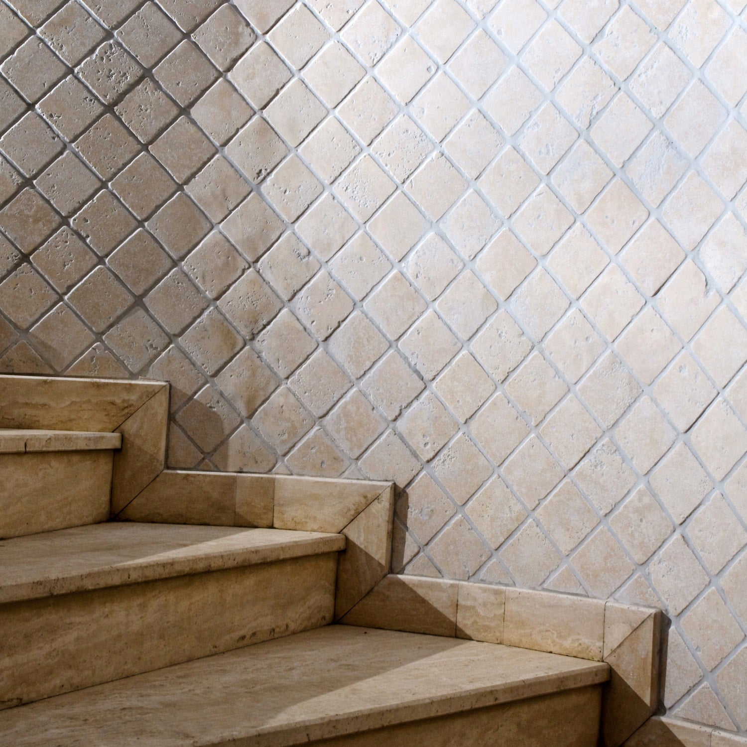 Chiaro Tumbled 2x2 Travertine Mosaics 12x12 Travertine Tumbled 12x12 Mosaics — 3