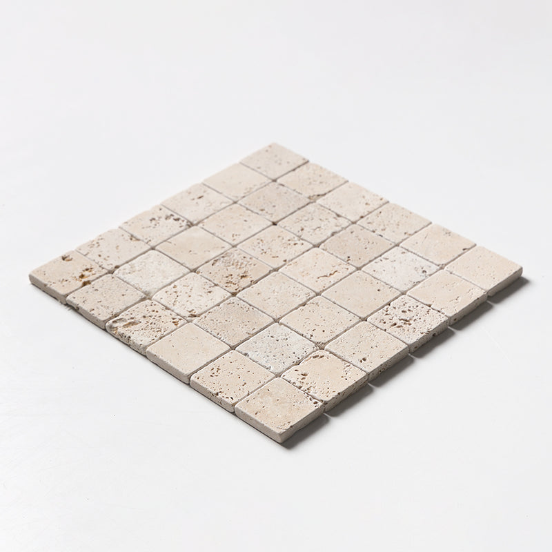 Chiaro Tumbled 2x2 Travertine Mosaics 12x12 Travertine Tumbled 12x12 Mosaics — 2