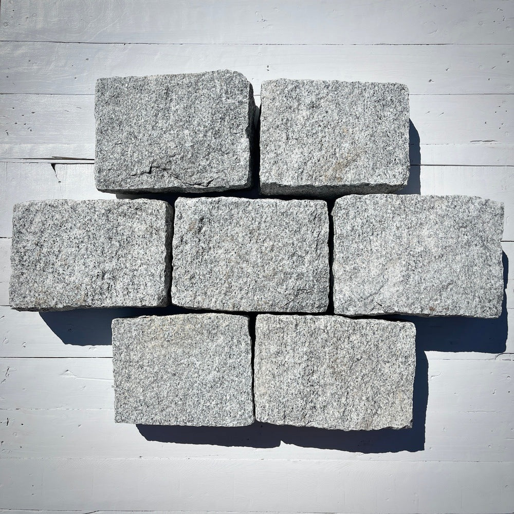 New Jumbo Granite Belgian Block 10” x 7” x 4” – Grey, Pink, Buff, Black by Chief Bricks