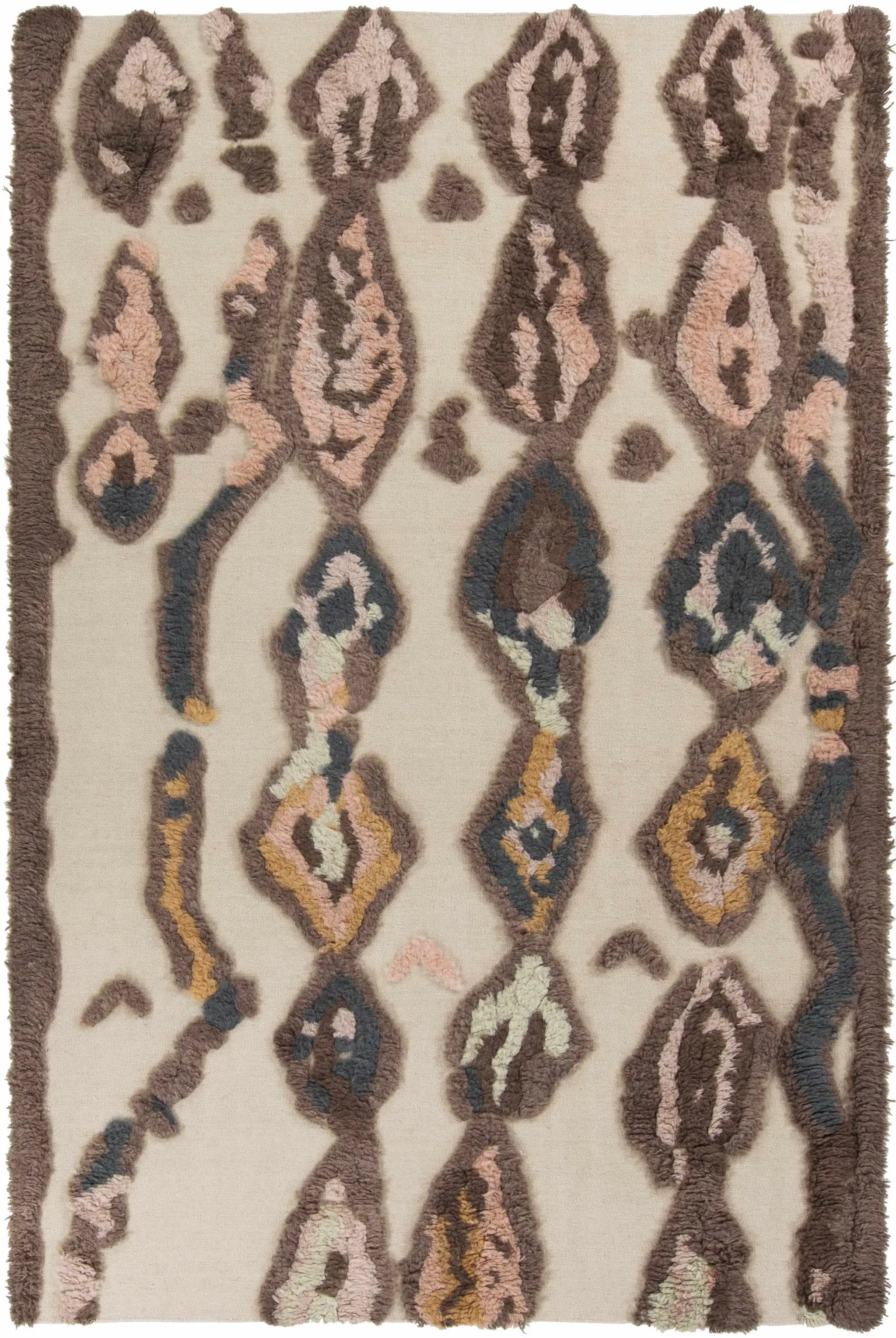 Brown Pink Nila Area Carpet - Clearance by Boutique Rugs