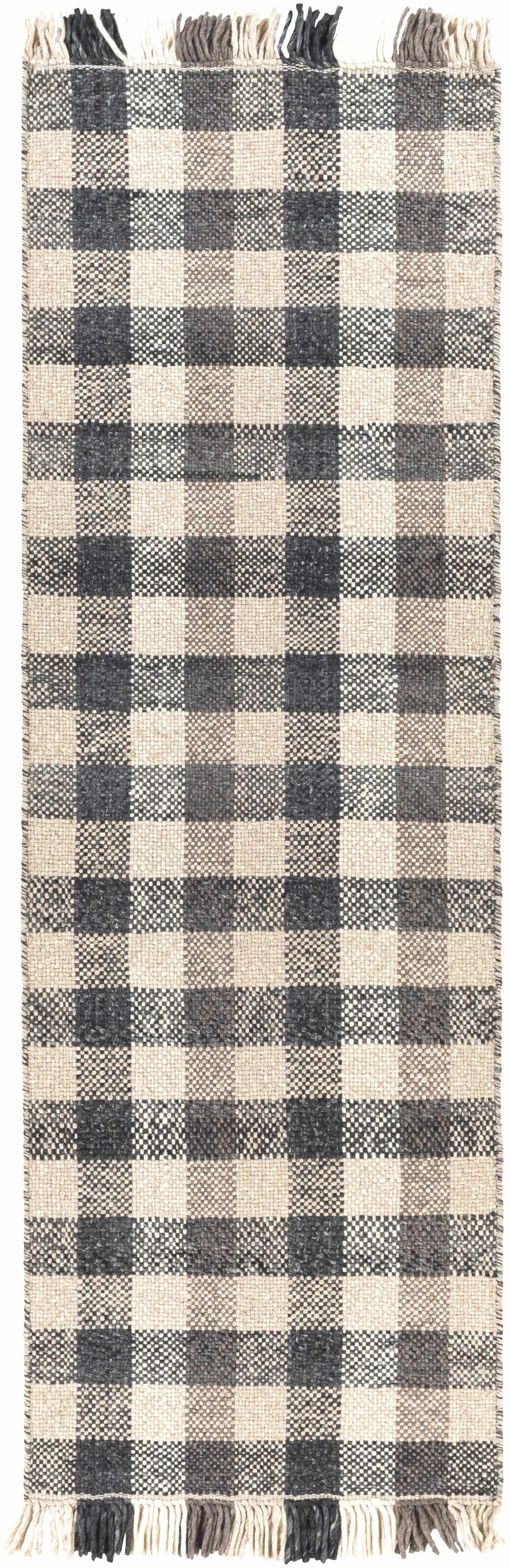 Chilliwack Gray Plaid Wool Rug by Boutique Rugs