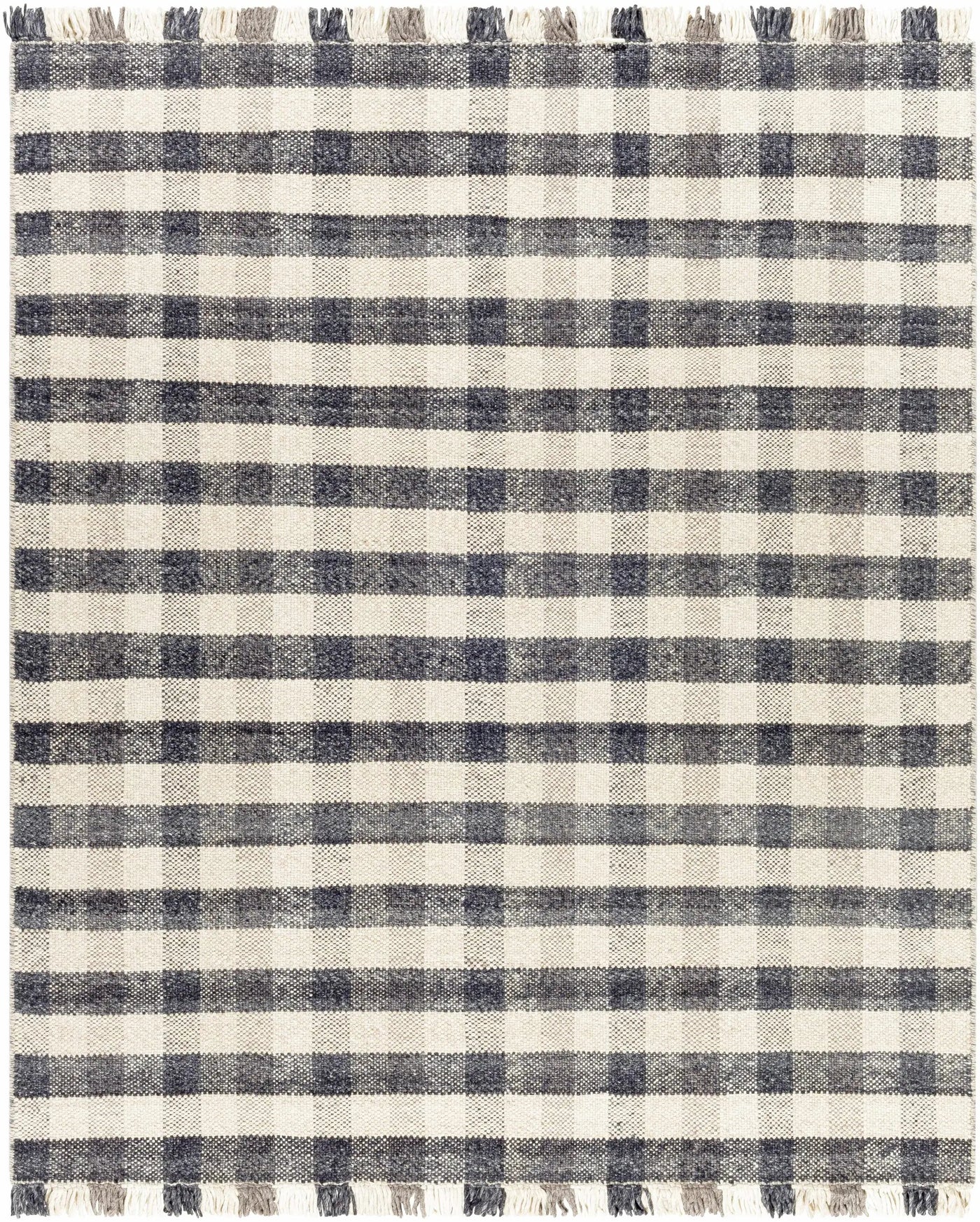 Chilliwack Gray Plaid Wool Rug by Boutique Rugs